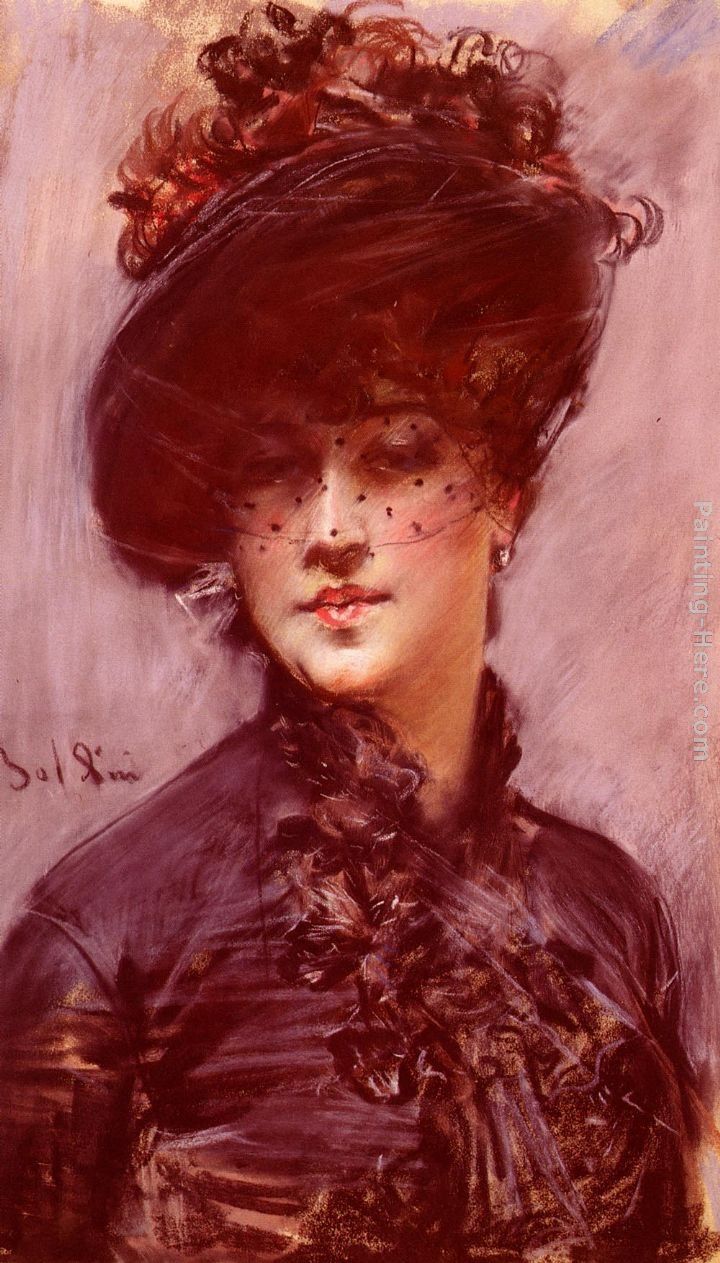 Giovanni Boldini La Femme Au Chapeau Noir